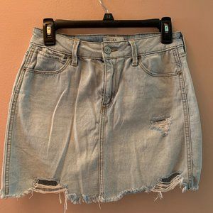 Juniors Light Denim Stretchy Skirt